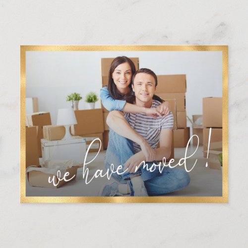 Weve Moved Modern Photo Moving Announcement Postc Postcard