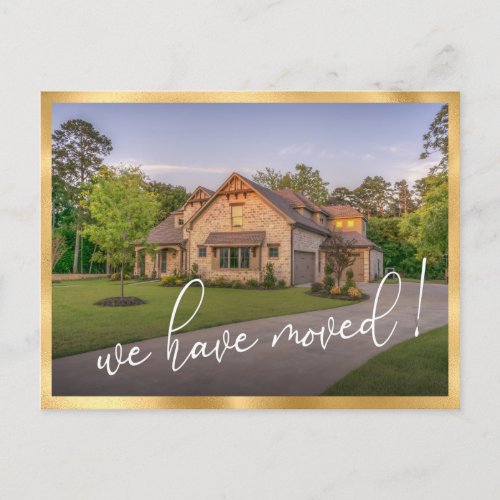 Weve Moved Modern Photo Moving Announcement Postcard