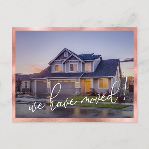 Weve Moved Modern Photo Moving Announcement Postcard