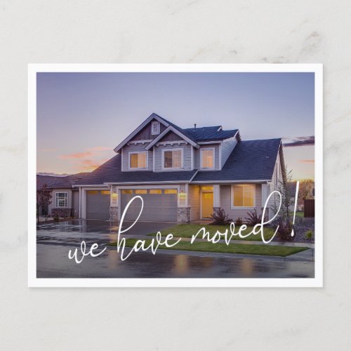 Weve Moved Modern Photo Moving Announcement Postcard