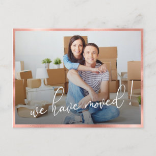 We've Moved Modern Photo Moving Announcement Postcard