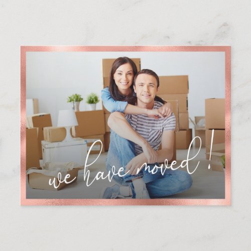 Weve Moved Modern Photo Moving Announcement Postcard