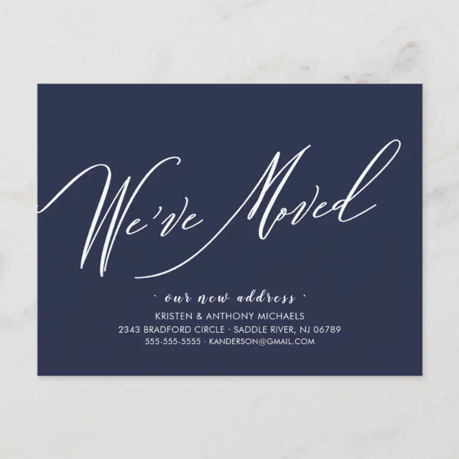 We've Moved Modern Script Moving Announcement | Zazzle