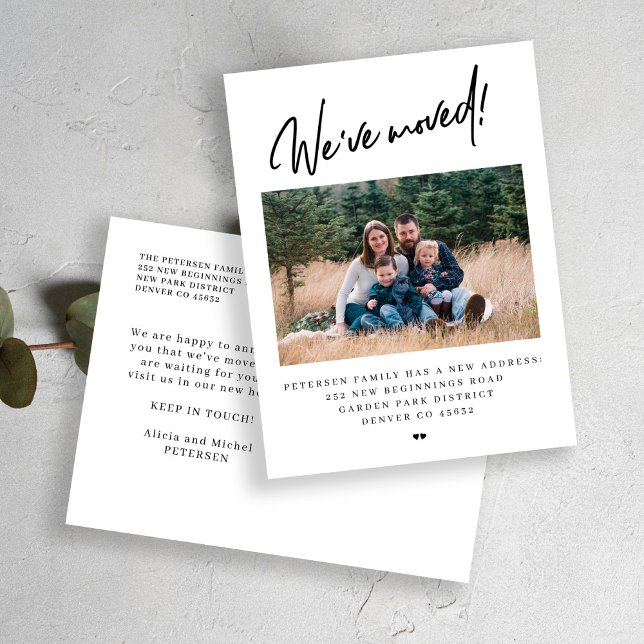 We've moved modern simple photo moving announcement postcard (Creator Uploaded)