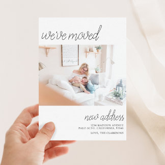 We've Moved Modern Simple Text Invitation
