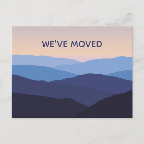 Weve Moved Mountain Sunrise Change of Address Postcard