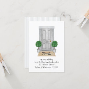 We've Moved Moving Announcement Gray Door