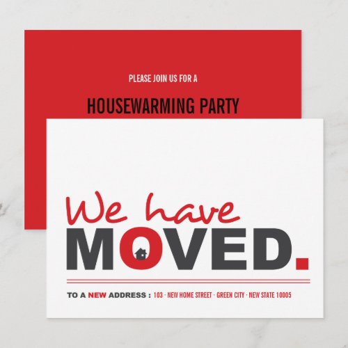 We've Moved Moving Announcement Housewarming Party