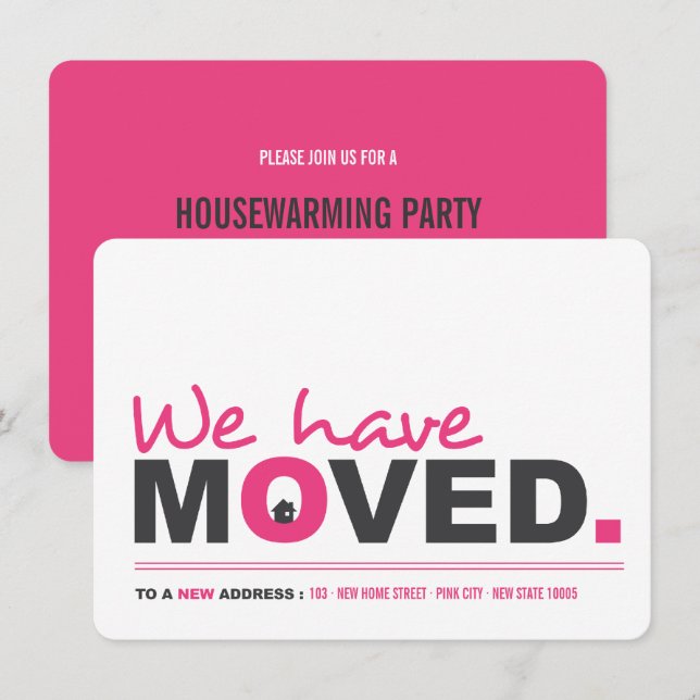 We've Moved Moving Announcement Housewarming Party (Front/Back)