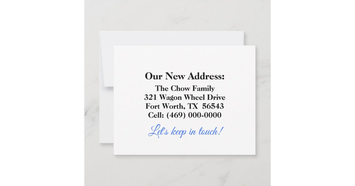 We've Moved Moving Announcement Note Card Zazzle