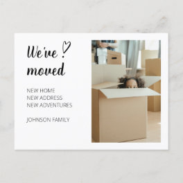 We've Moved Moving Announcement Photo 2. Postcard