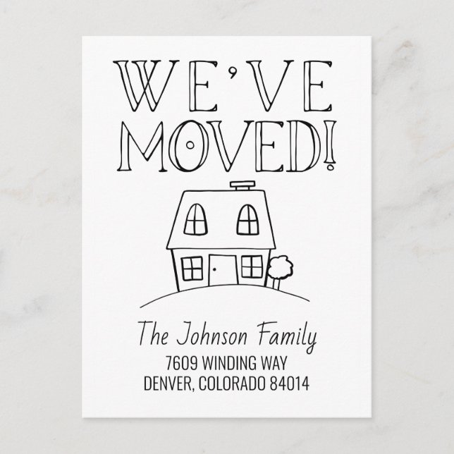 We've Moved Moving Announcement Postcard (Front)
