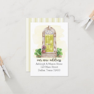 We've Moved Moving Announcement Yellow Door