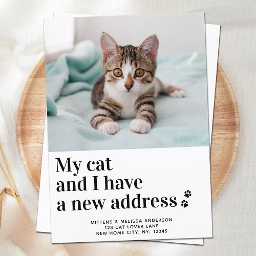 Weve Moved My Cat I New Address Pet Photo Moving  Announcement