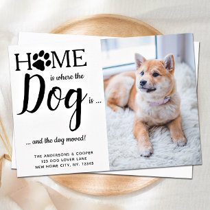 We've Moved My Dog & I Custom Photo Pet Moving Announcement