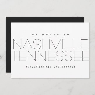 We've Moved Nashville Tennessee Modern New Home Announcement