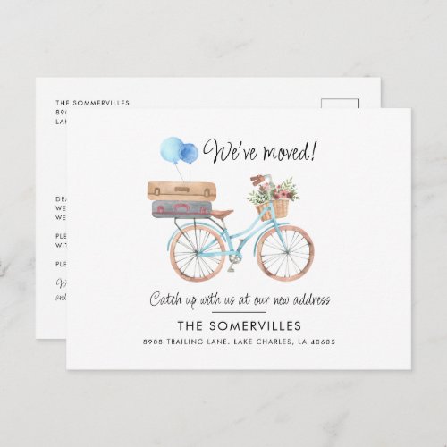 Weve Moved New Address Boho Moving Announcement Postcard