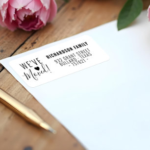 We've Moved New Address Change Announcement Label