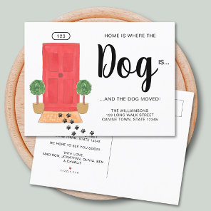 We've Moved New Address Dog Moving  Announcement Postcard
