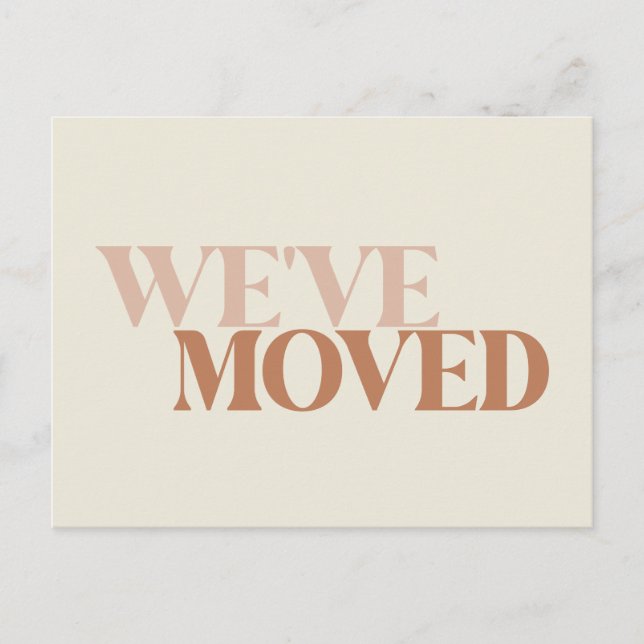 We've Moved New Address Elegant Terracotta Postcard (Front)