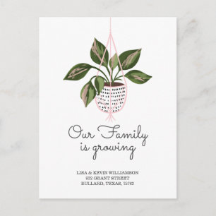 We've Moved - New Address Hanging Plant Moving Announcement Postcard