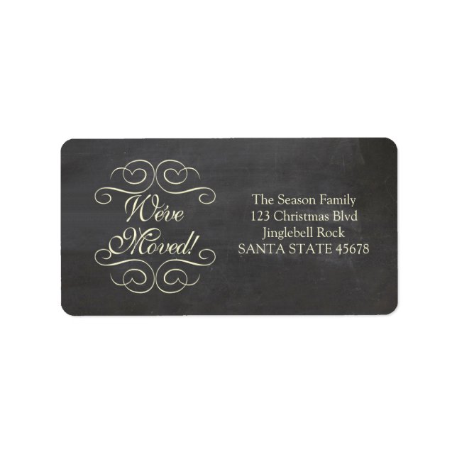 We've Moved New address holiday Label (Front)