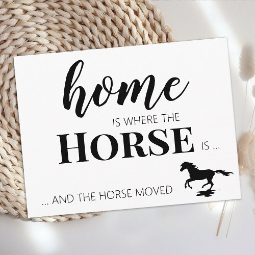 Weve Moved New Address Horse Moving Announcement Postcard