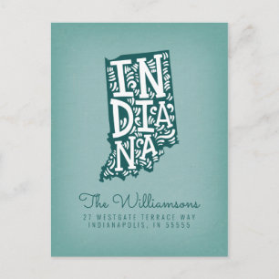 We've Moved New Address Indiana Postcard