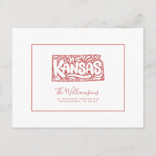 We've Moved   New Address   Kansas Postcard