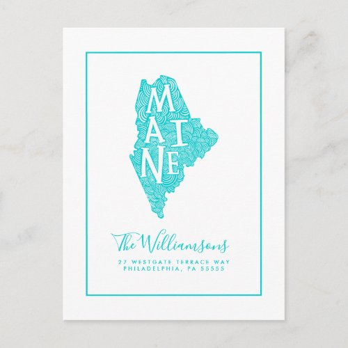 Weve Moved  New Address  Maine Postcard