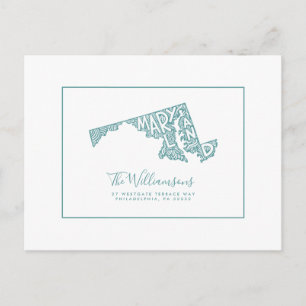We've Moved New Address Maryland Postcard