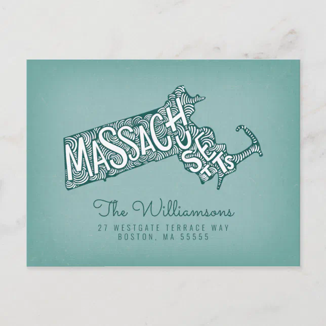 We've Moved New Address Massachusetts Postcard Zazzle