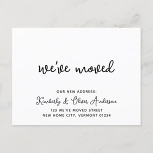 We've Moved New Address Modern Calligraphy Moving  Announcement Postcard
