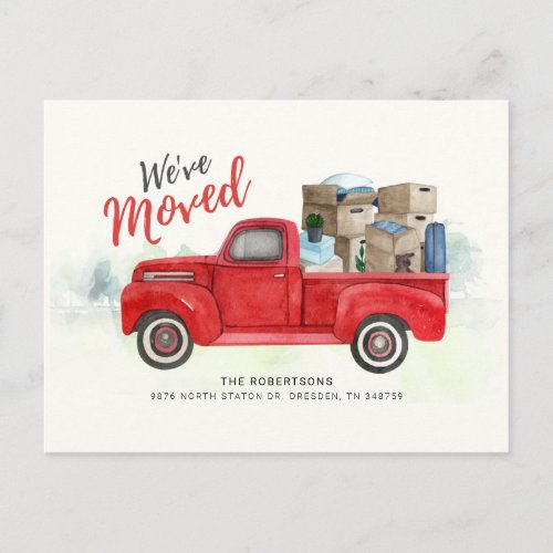 Weve Moved New Address Moving Announcement Postca Postcard