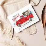 We've Moved New Address Moving Announcement Postcard<br><div class="desc">Share your excitement about your move with friends and family! This classic vintage red truck watercolor we've moved announcement card has both decorative script,  and modern fonts you can easily customize by clicking the "Personalize" button. 

Planning a housewarming party? Easily customize this postcard to share the good news</div>