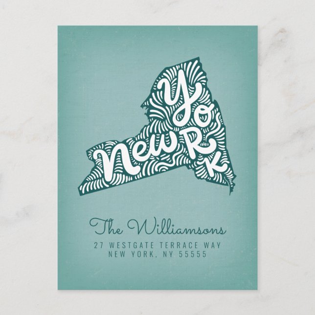 We've Moved | New Address | New York Postcard (Front)