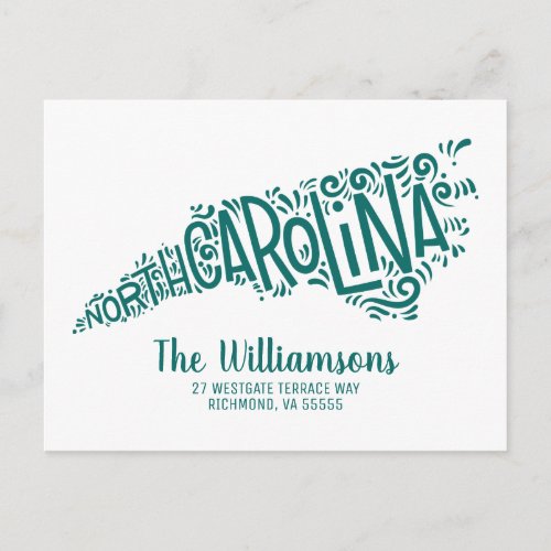 Weve Moved  New Address  North Carolina Postcar Postcard