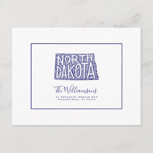 We've Moved   New Address   North Dakota Postcard
