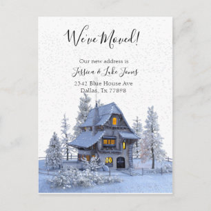 We've Moved New Address Notice Moving Christmas Announcement Postcard