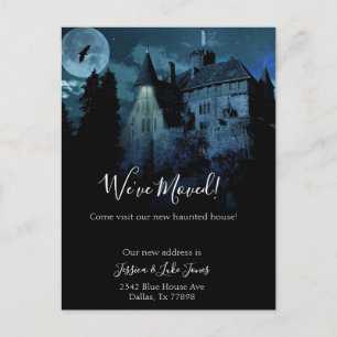 We've Moved New Address Notice Moving Halloween Announcement Postcard