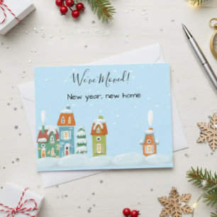 We've Moved New Address Notice Moving New Year Announcement Postcard