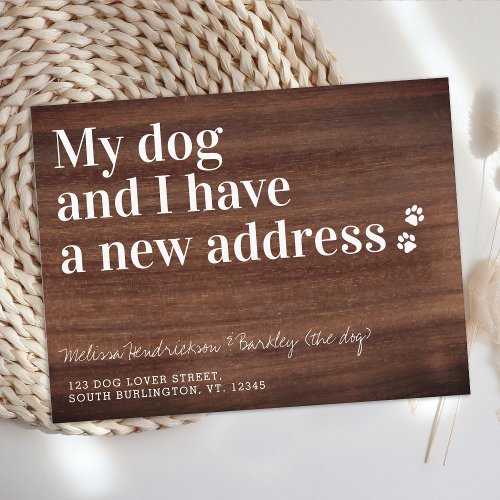 Weve Moved New Address Pet Dog Moving Postcard