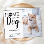 We've Moved New Address Pet Photo Dog Moving Postcard<br><div class="desc">Home is Where The Dog Is ... and the dog moved! Let your best friend announce your move with this cute and funny custom pet photo dog moving announcement card. Personalize with your favorite dog photo, names and your new address. This dog moving announcement is a must for all dog...</div>