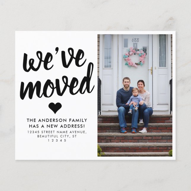 We've Moved New Address Photo Moving Announcement (Front)