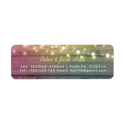 Weve moved New address rustic christmas lights Label