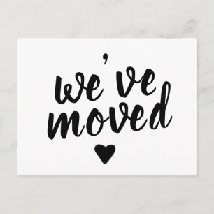 We've Moved New Change of Address Minimalistic  Announcement Postcard