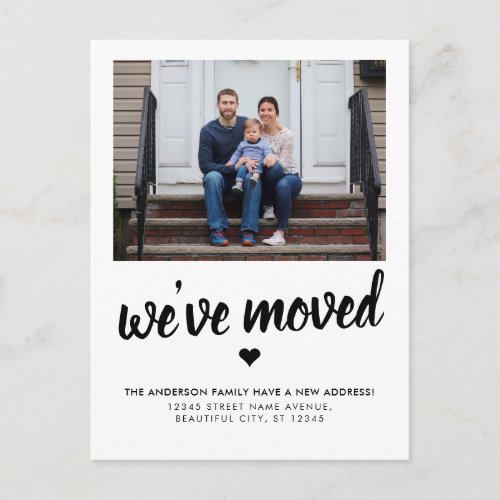 Weve Moved New Change of Address Photo Moving Announcement Postcard