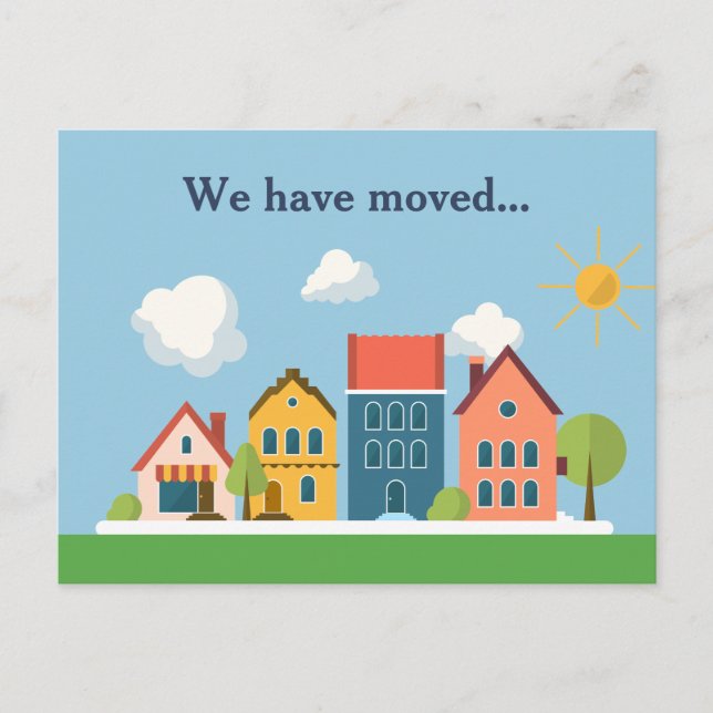 We've Moved New Home Address Change Announcement Postcard (Front)