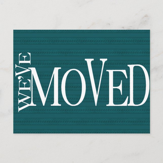 We've Moved! New home announcement Postcard (Front)