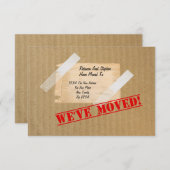 We've Moved New Home CardBoard Box Announcement (Front/Back)
